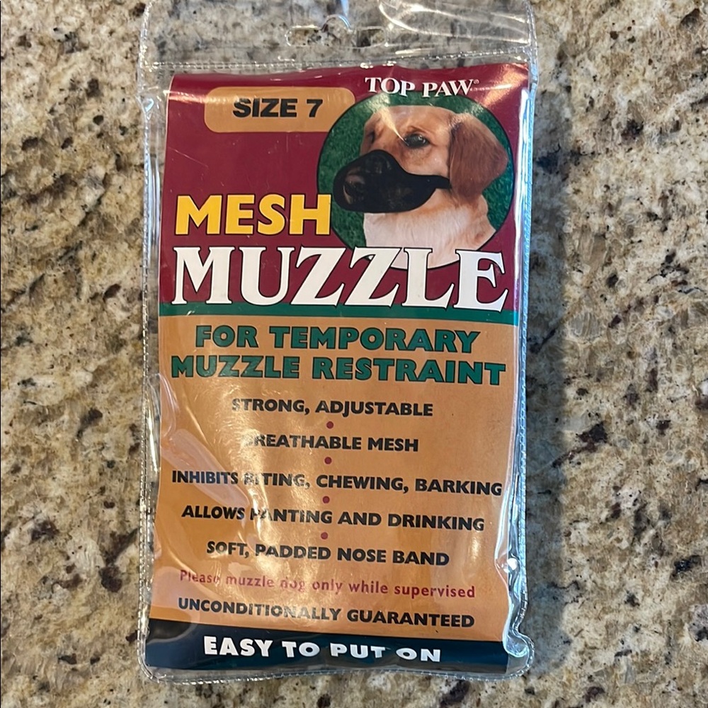 Top Paw Mesh Muzzle - Size 7 NWOT